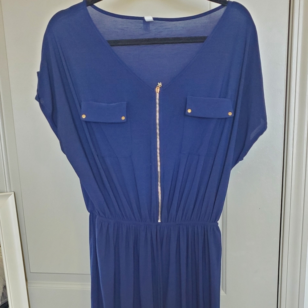 Blue jumpsuit
